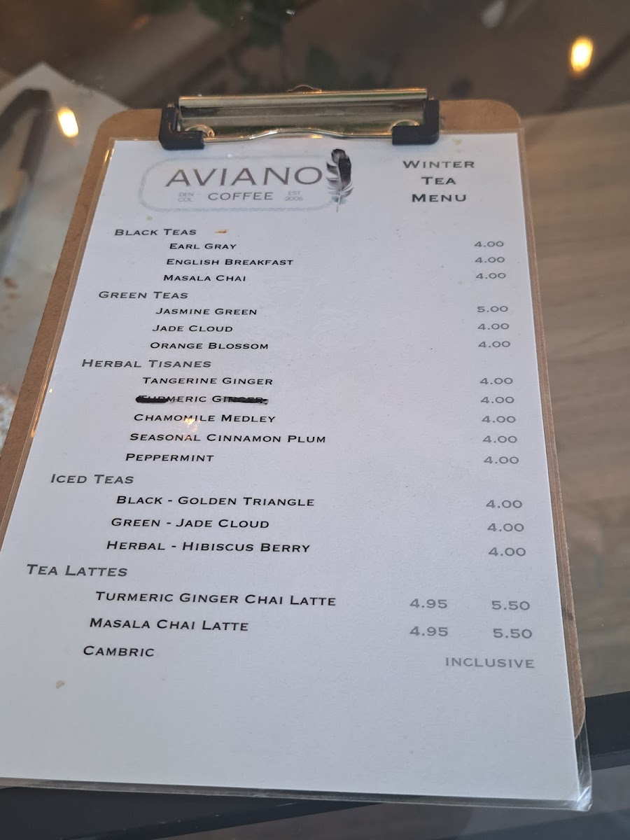 Aviano Coffee Cherry Creek North Menu - Image 4