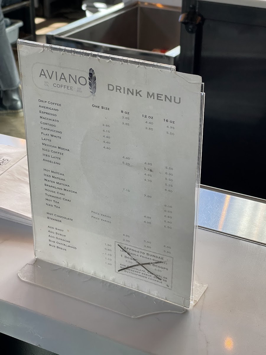Aviano Coffee Cherry Creek North Menu - Image 5
