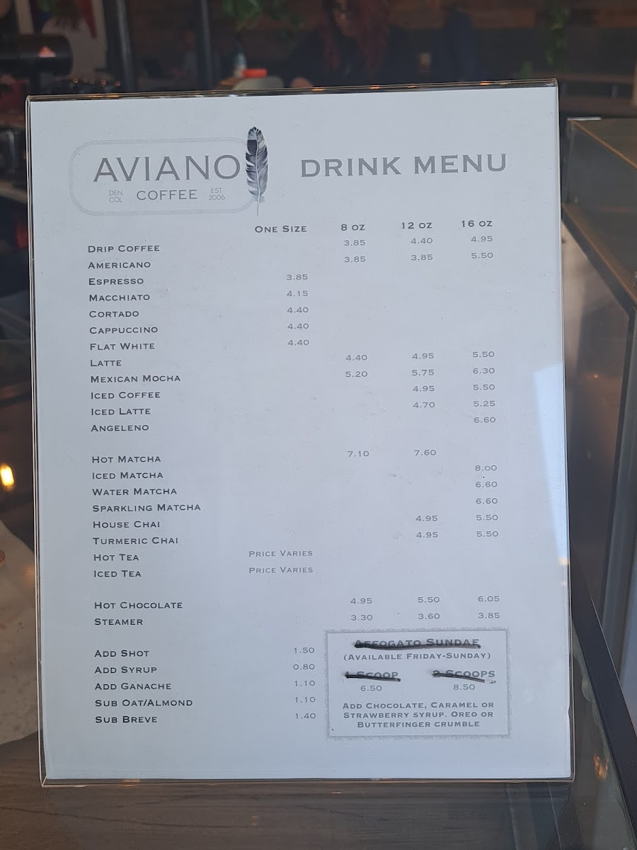 Aviano Coffee Cherry Creek North Menu - Image 6